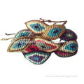 Colorful woven bracelets with eye images